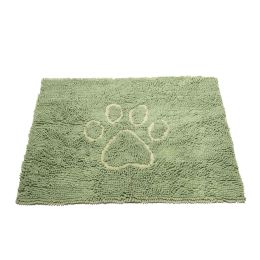 DGS Pet Products Dirty Dog Door Mat Small Brown 23" x 16" x 2" (Color: Sage Hue, size: medium)